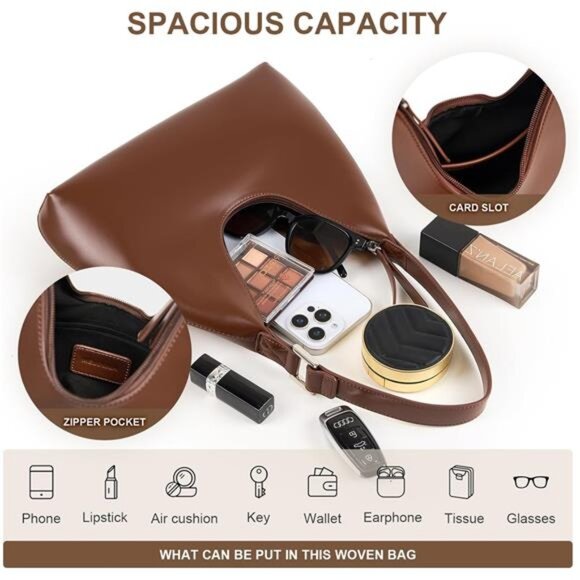 Crescent Bag Small Shoulder Bag Camel - Picture 3 of 6